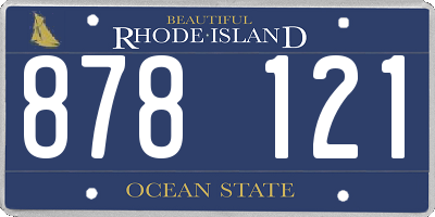 RI license plate 878121