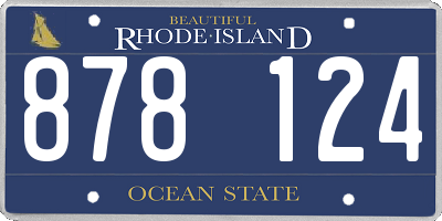 RI license plate 878124