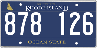 RI license plate 878126