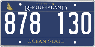 RI license plate 878130
