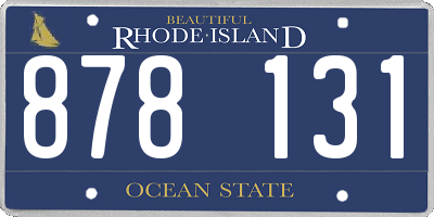 RI license plate 878131