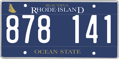 RI license plate 878141
