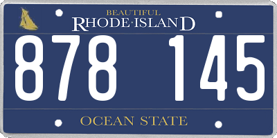 RI license plate 878145