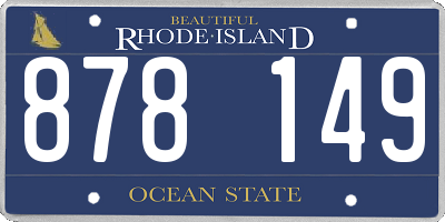 RI license plate 878149