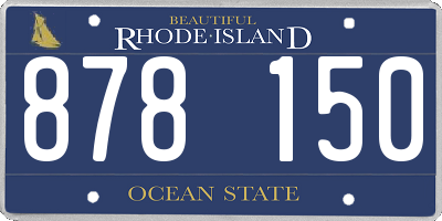 RI license plate 878150