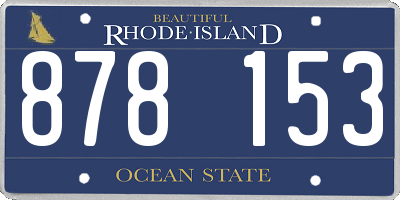 RI license plate 878153