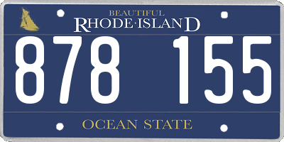 RI license plate 878155