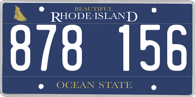 RI license plate 878156