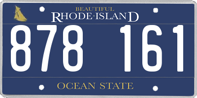 RI license plate 878161