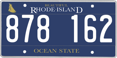 RI license plate 878162