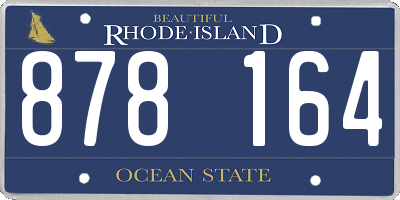 RI license plate 878164