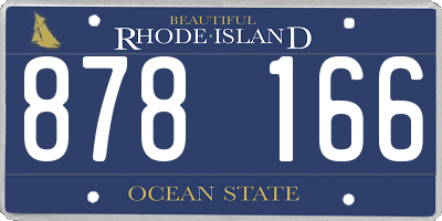 RI license plate 878166