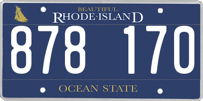 RI license plate 878170