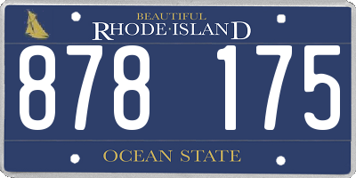 RI license plate 878175