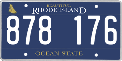 RI license plate 878176
