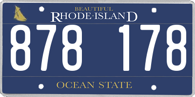RI license plate 878178