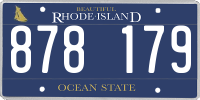 RI license plate 878179