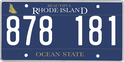 RI license plate 878181