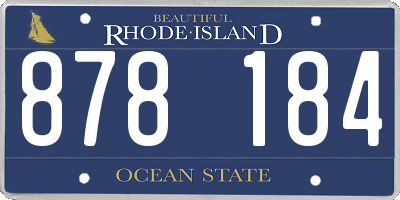 RI license plate 878184