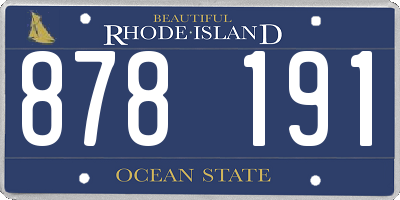 RI license plate 878191