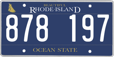 RI license plate 878197