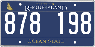 RI license plate 878198