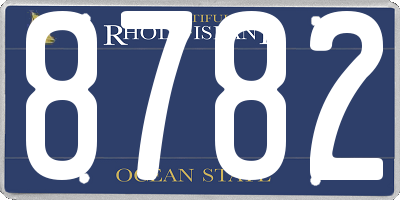 RI license plate 8782