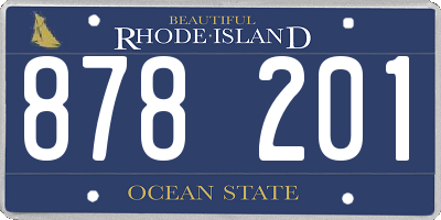 RI license plate 878201