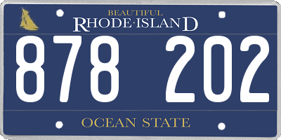 RI license plate 878202