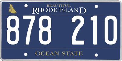 RI license plate 878210