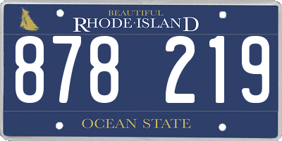 RI license plate 878219