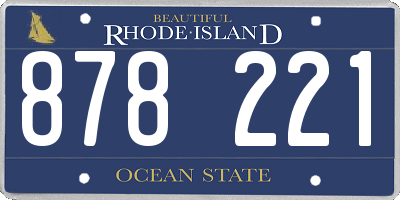 RI license plate 878221