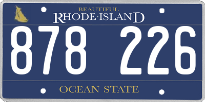 RI license plate 878226