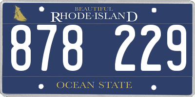 RI license plate 878229