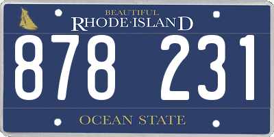 RI license plate 878231