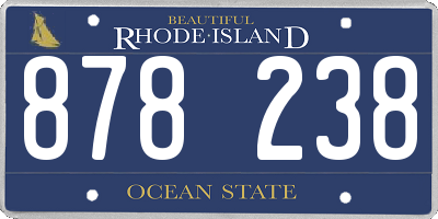 RI license plate 878238