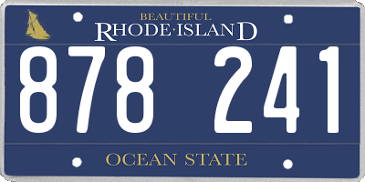 RI license plate 878241