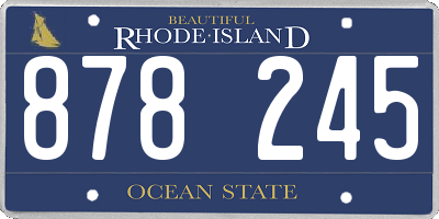 RI license plate 878245