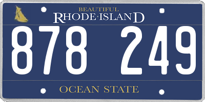 RI license plate 878249