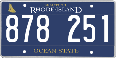 RI license plate 878251