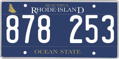 RI license plate 878253