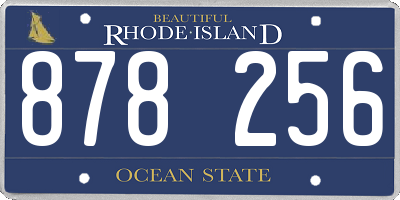 RI license plate 878256
