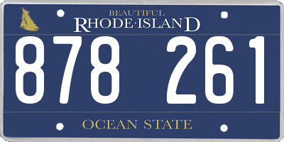 RI license plate 878261