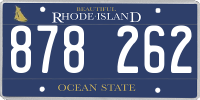 RI license plate 878262