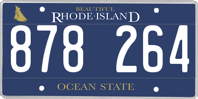 RI license plate 878264