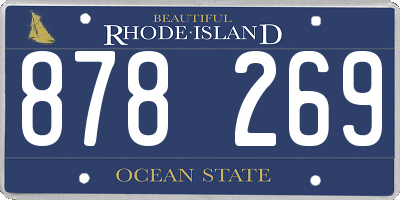 RI license plate 878269