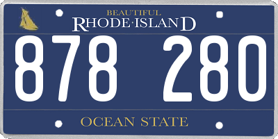 RI license plate 878280