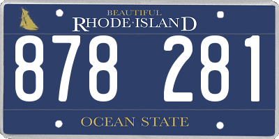RI license plate 878281