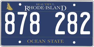 RI license plate 878282