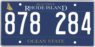 RI license plate 878284